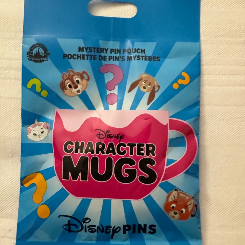Disney Character Mugs mystery pin pouch unopened